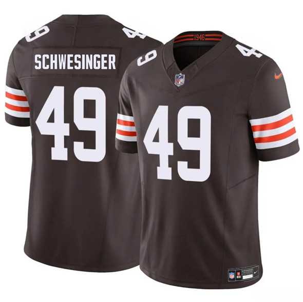 Men & Women & Youth Cleveland Browns #49 Carson Schwesinger Brown 2025 F.U.S.E. Vapor Limited Stitched Jersey